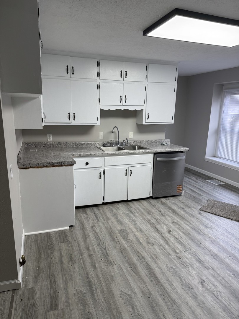 108 East Cleveland Street Heyworth, IL 61745 - Photo 3 of 13 a kitchen with granite countertop a stove and a sink