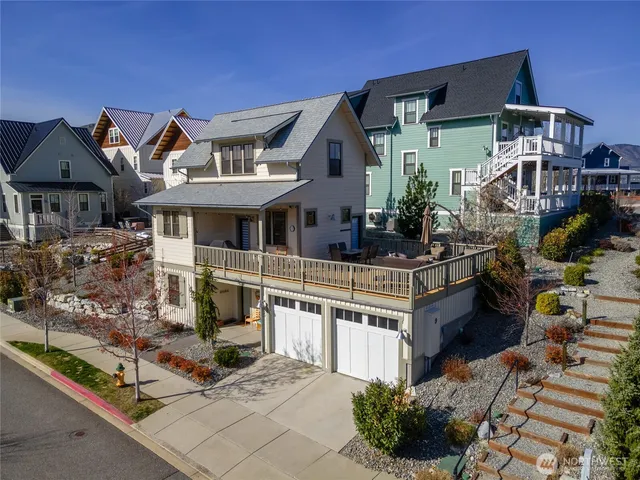 a front view of a house with balcony