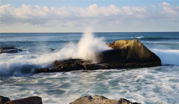 a view of an ocean and beach