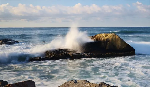 a view of an ocean and beach