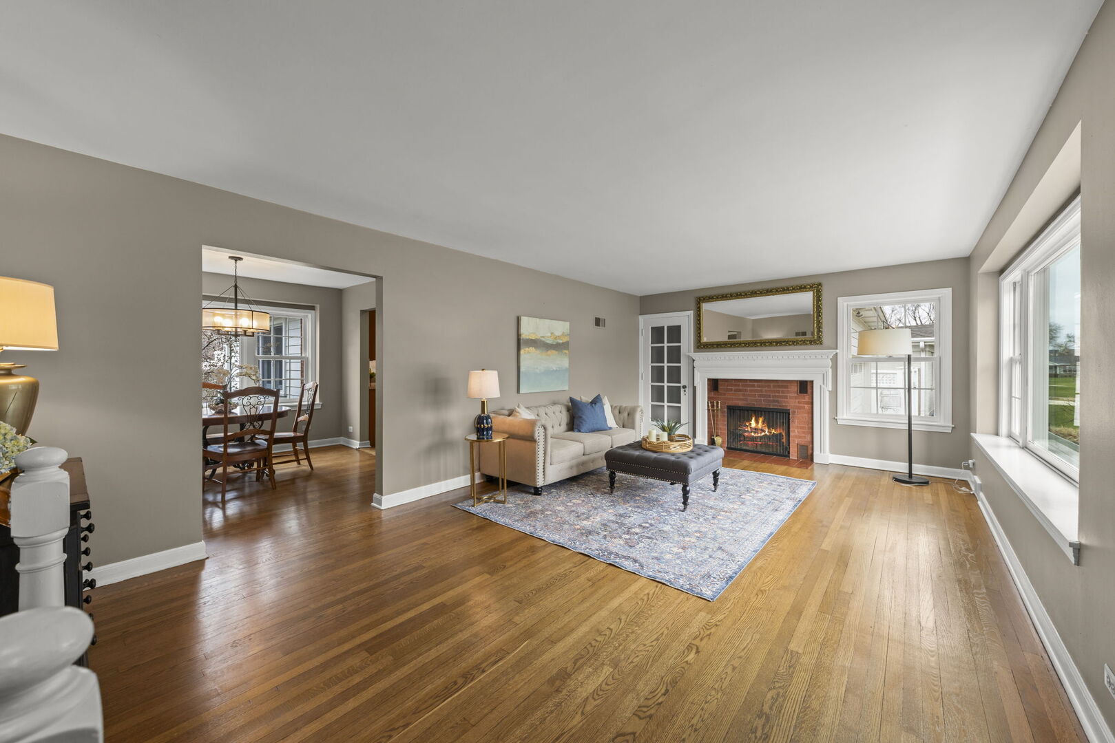 904 Gamon Road Wheaton, IL 60189 - Photo 3 of 47 a living room with furniture and a fireplace