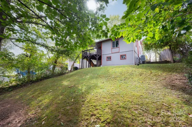 a house view with a garden space