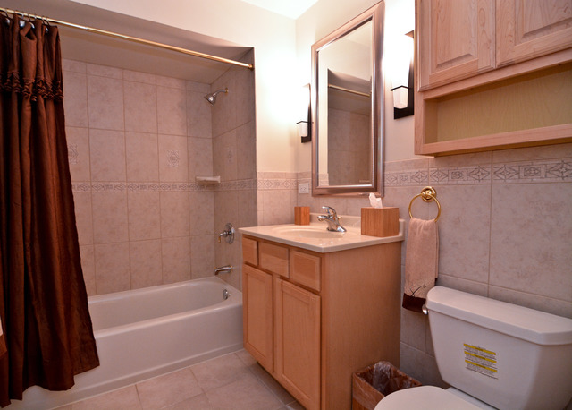3742 Poplar Road Flossmoor, IL 60422 - Photo 17 of 20 a bathroom with a sink toilet and shower