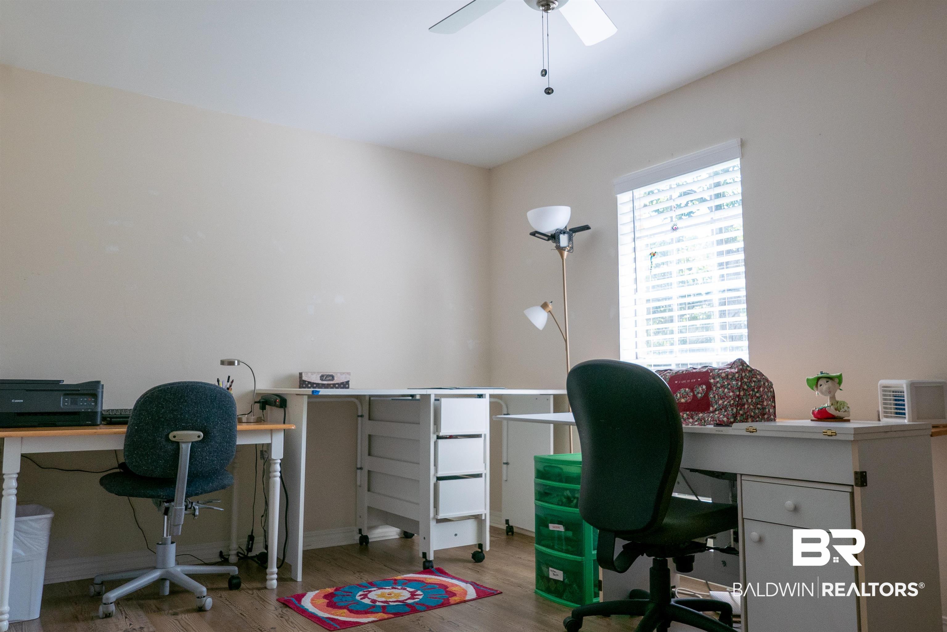 630 Spanish Main Daphne, AL 36527 - Photo 17 of 40 Home office with hardwood / wood-style floors and ceiling fan