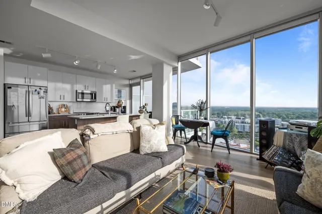 a living room with furniture and a view of living room