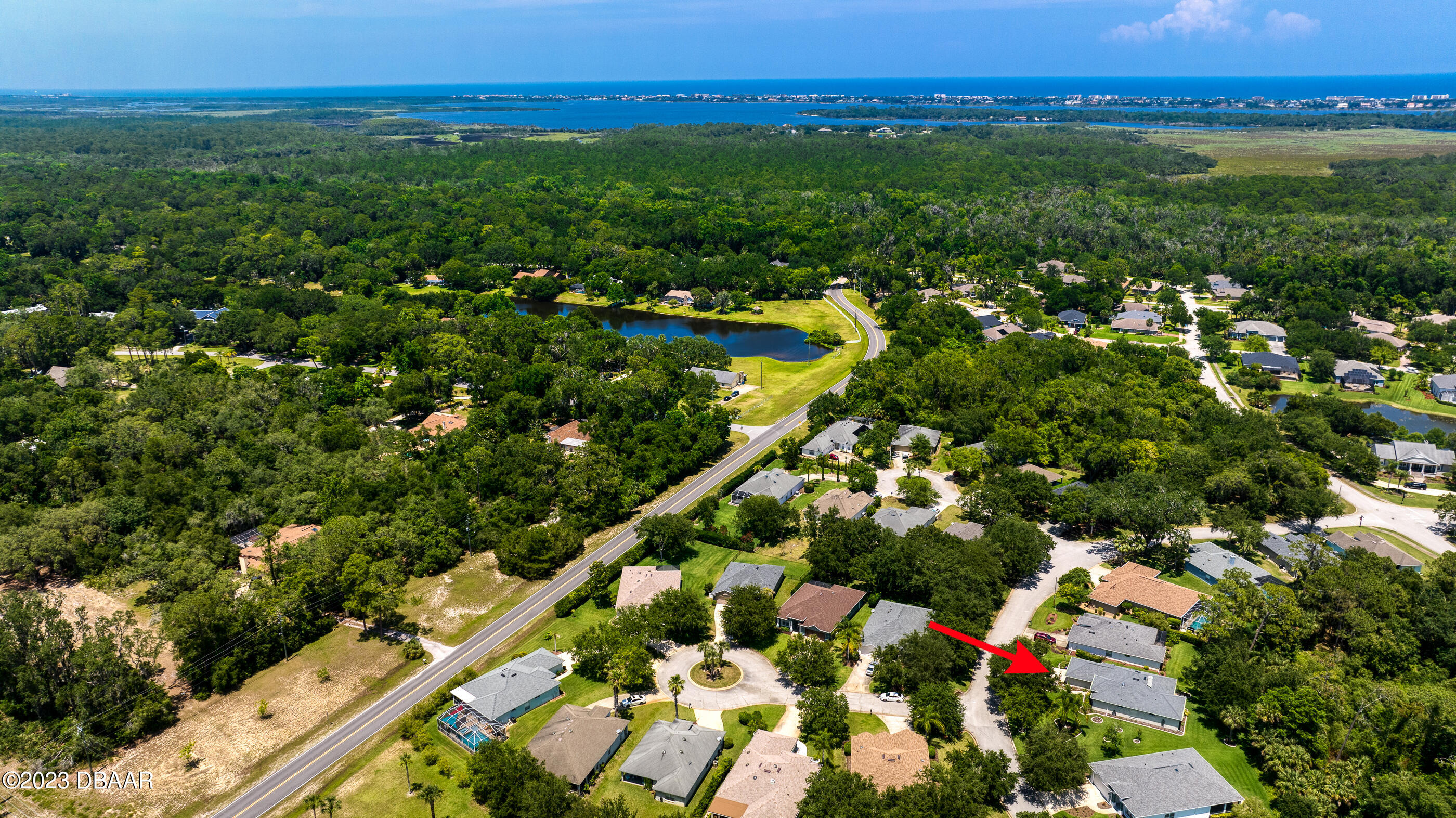 87 Timucuan Drive Ormond Beach, FL 32174 - Photo 46 of 63 Drone_87TimucuanDr-6_arrow