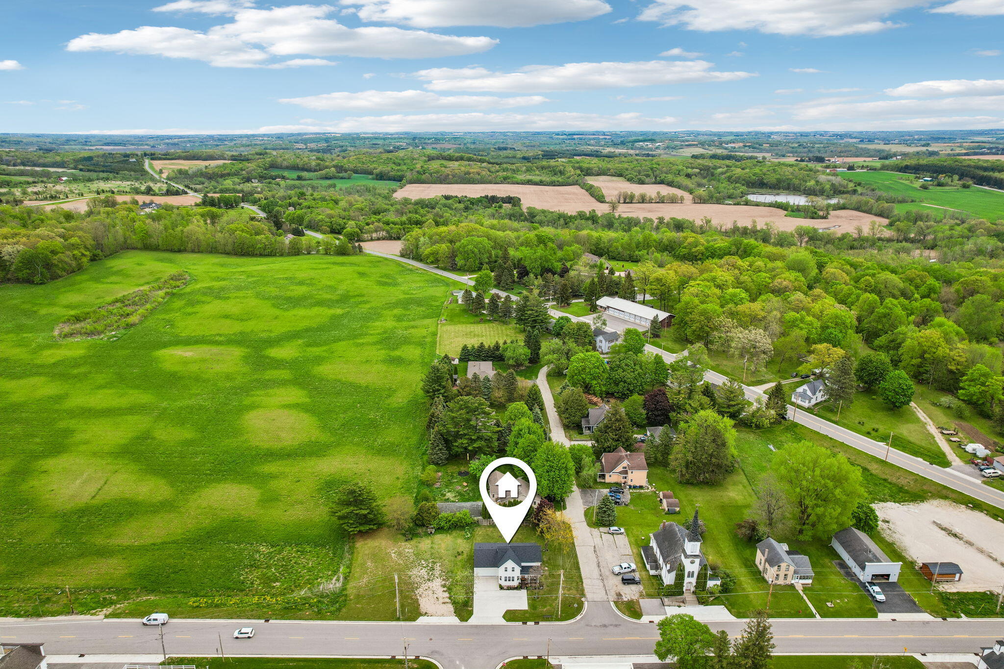 N1545 West County A Road Scott, WI 53001 - Photo 39 of 46 Drone Facing E