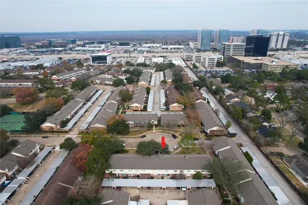 an aerial view of a city