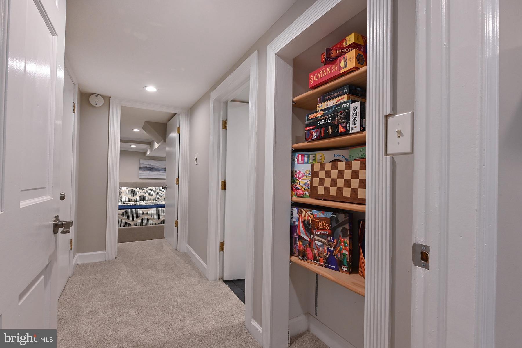 359 Hall Road Crownsville, MD 21032 - Photo 22 of 33 Lower level hallway - new carpeting throughout