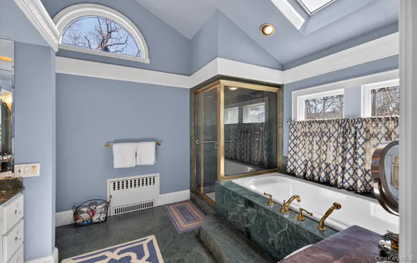 a living room with a couch and a table