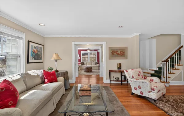 a living room with furniture and a couch