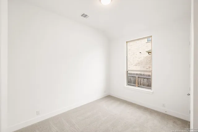 a view of a small space with window