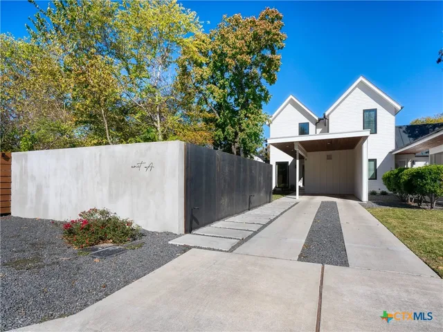 a view of backyard of house