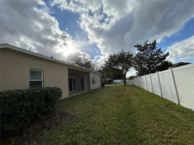 a backyard of a house