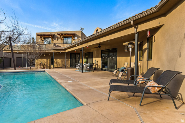 98 Bridge Road Rockville, UT 84763 - Photo 54 of 75 Outdoor pool featuring a patio area and outdoor dining area