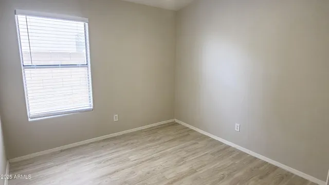 an empty room with a window