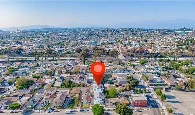 an aerial view of multiple house