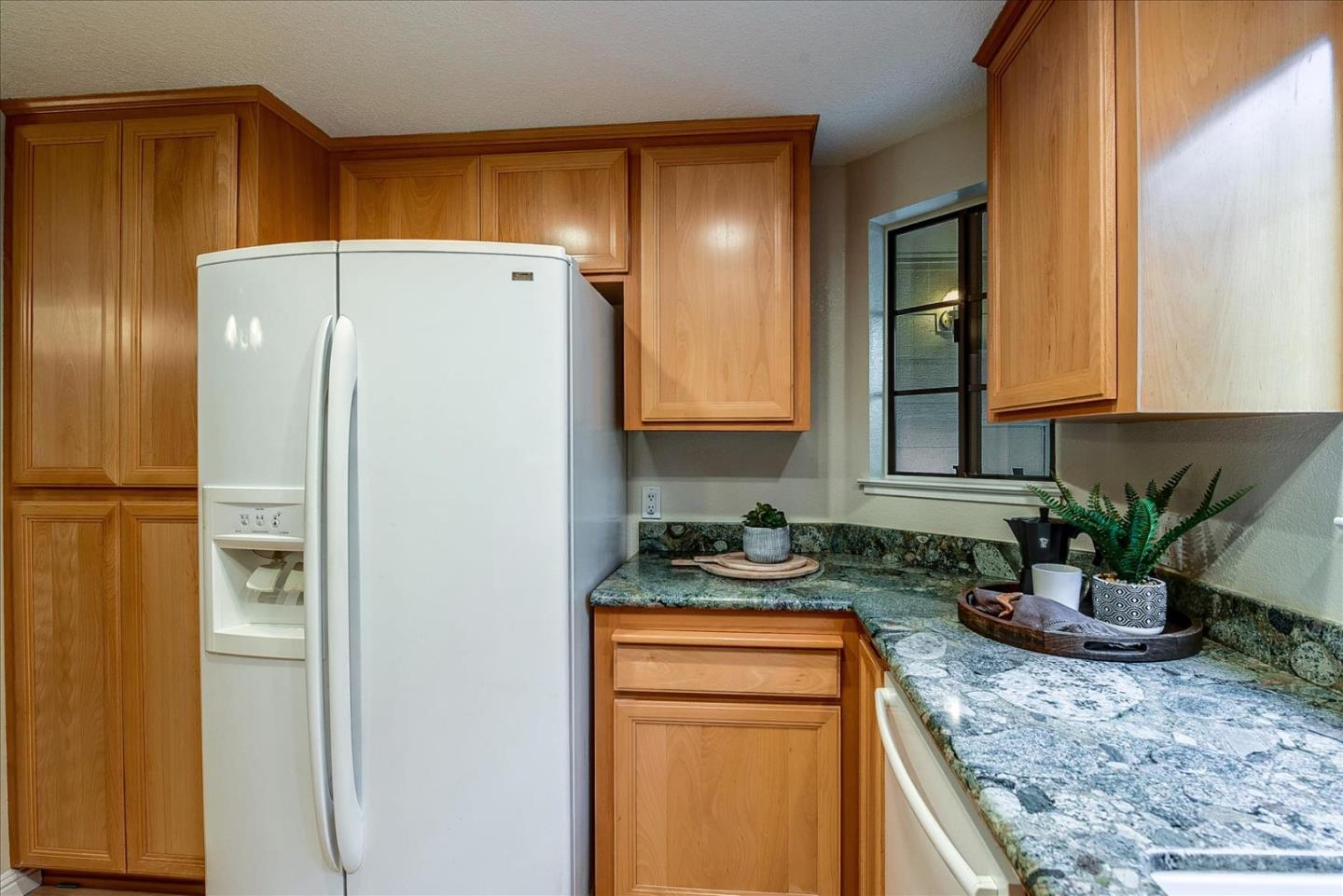 3120 Heather Ridge Drive San Jose, CA 95136 - Photo 14 of 25 a kitchen with a refrigerator and potted plant