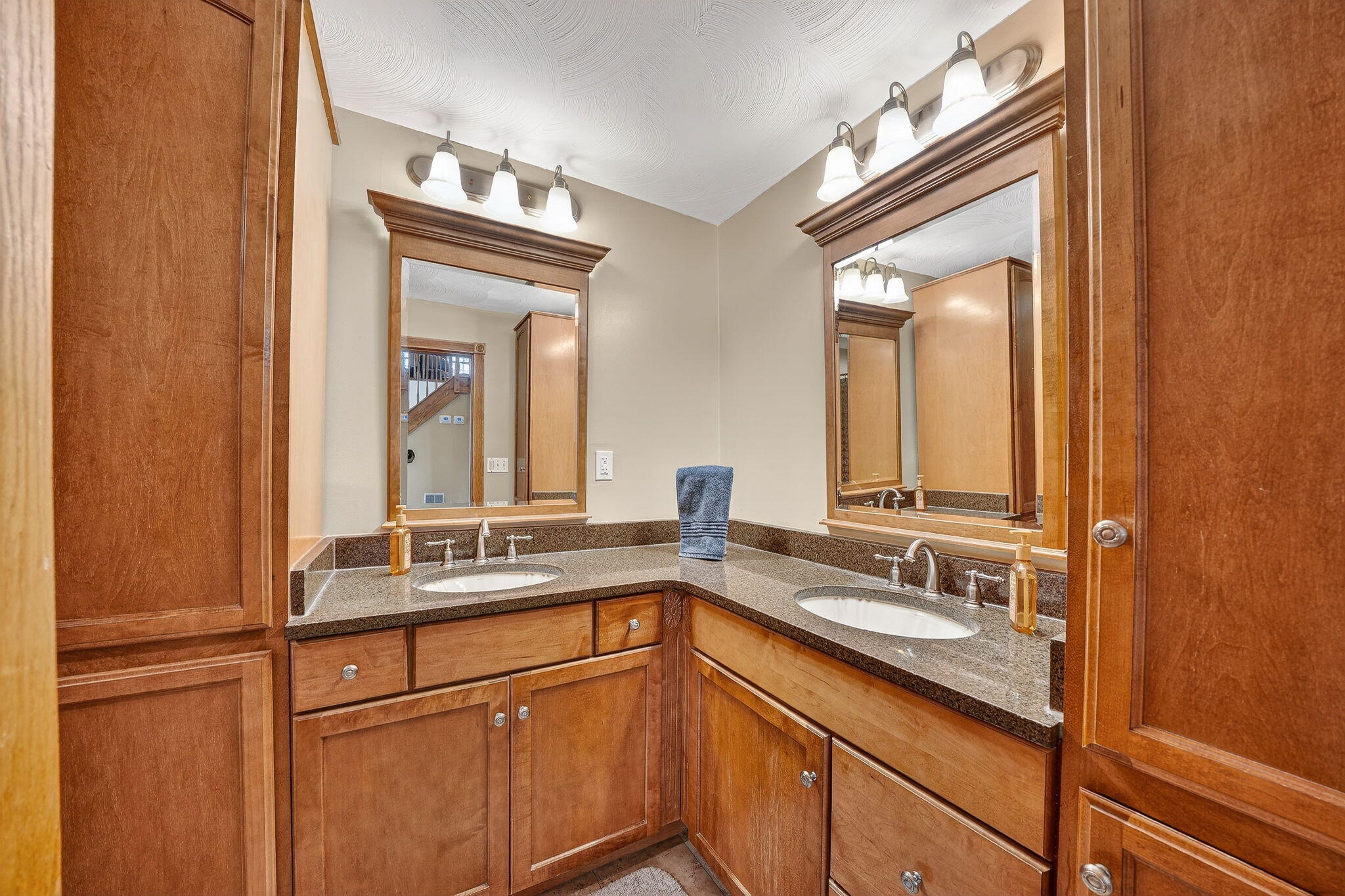 11403 Highway 10 Argos, IN 46501 - Photo 22 of 50 a bathroom with a sink and a mirror