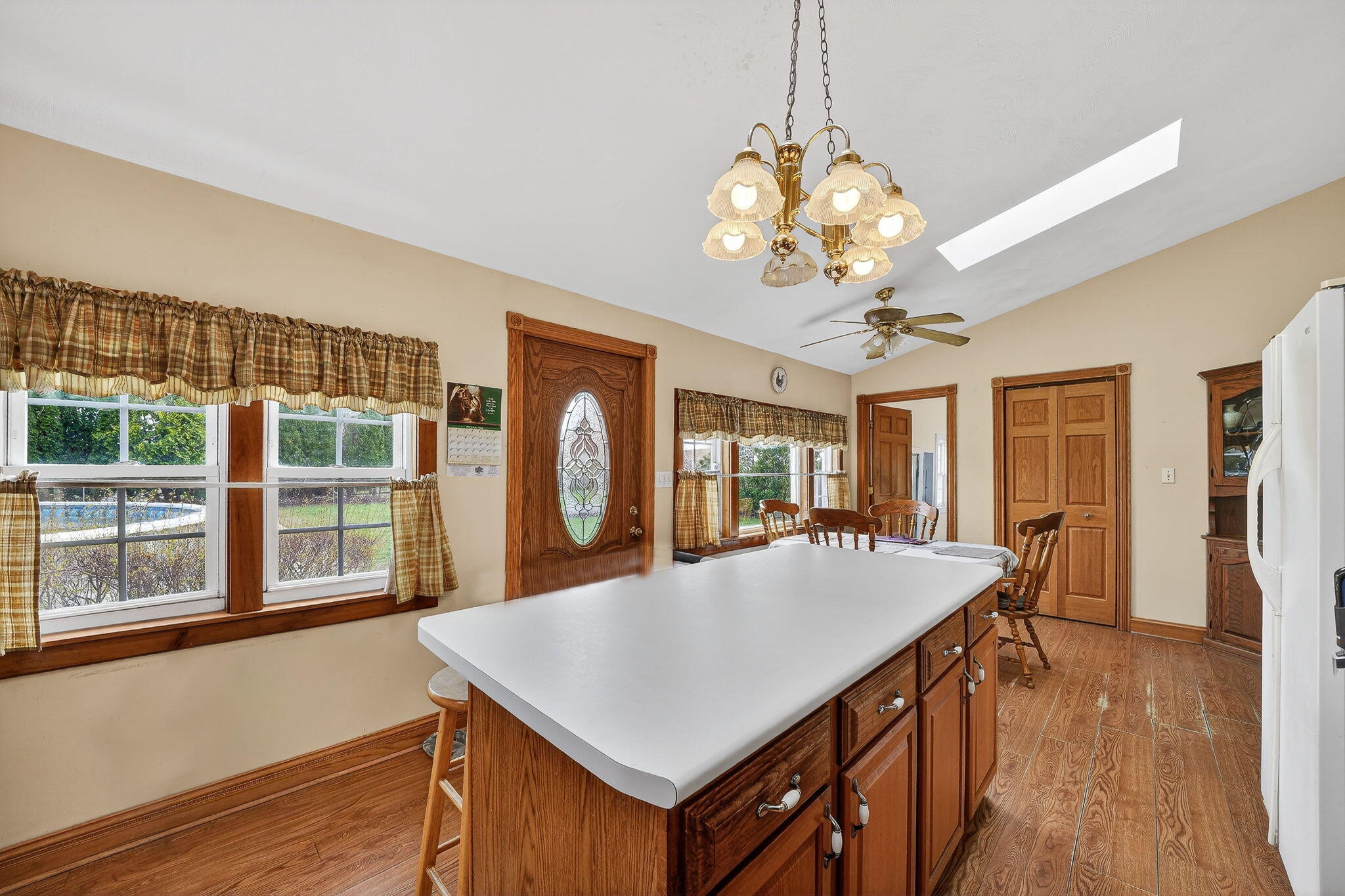 11403 Highway 10 Argos, IN 46501 - Photo 8 of 50 a view of a dining room with furniture window and wooden floor