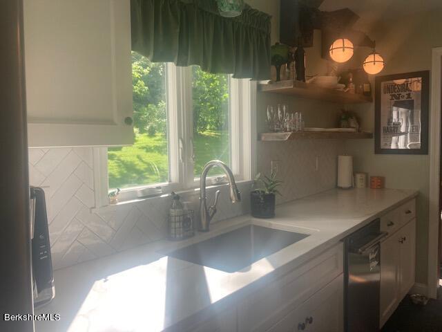 123 State Line Road West Stockbridge, MA 01266 - Photo 6 of 21 a kitchen with a sink and large window