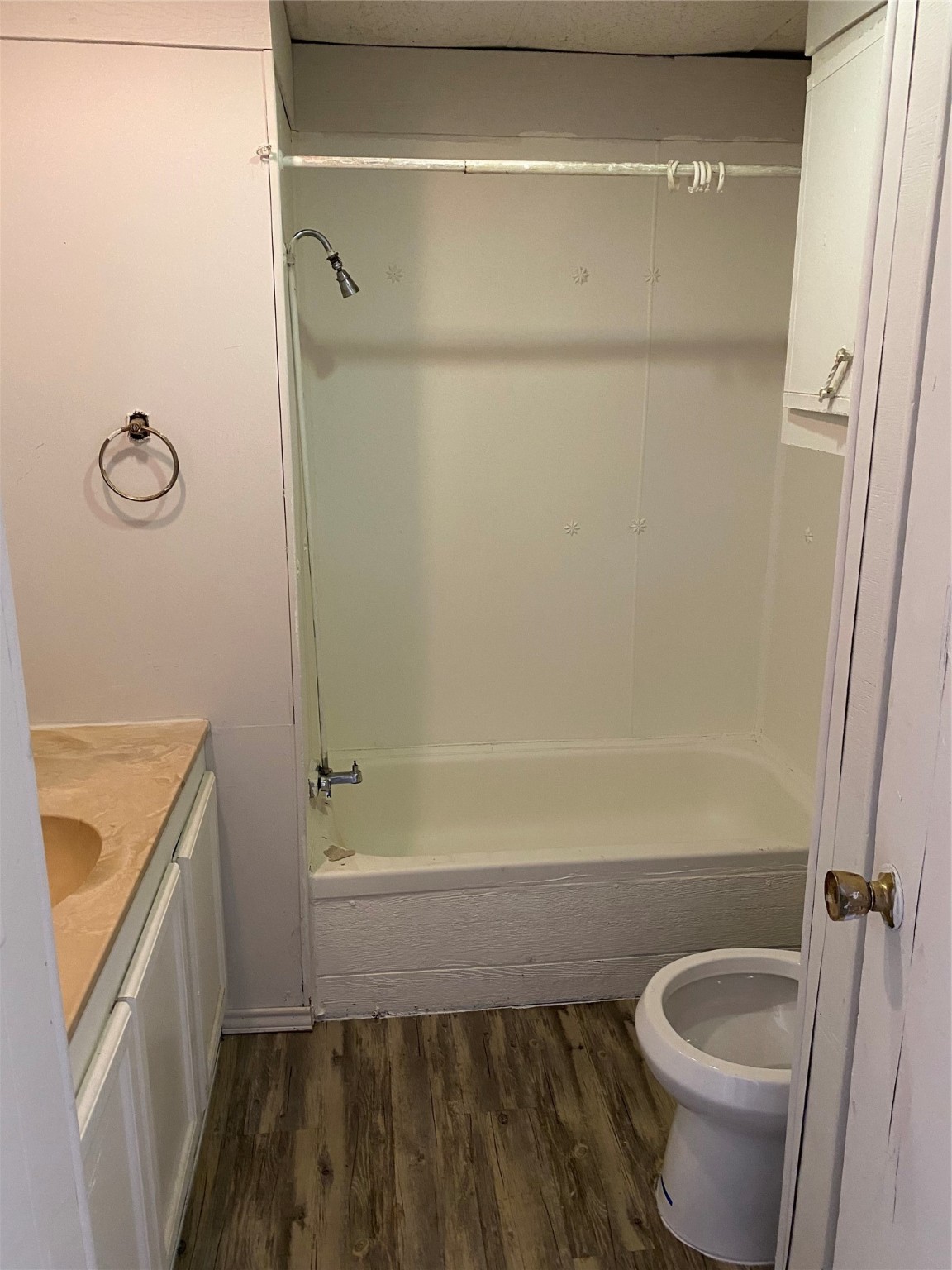 310 Harris Road, Unit B Highlands, TX 77562 - Photo 6 of 14 a bathroom with a granite countertop bathtub shower