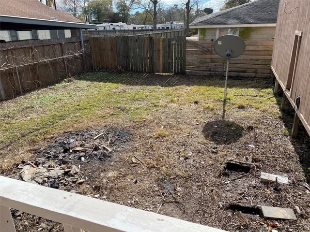 a backyard of a house