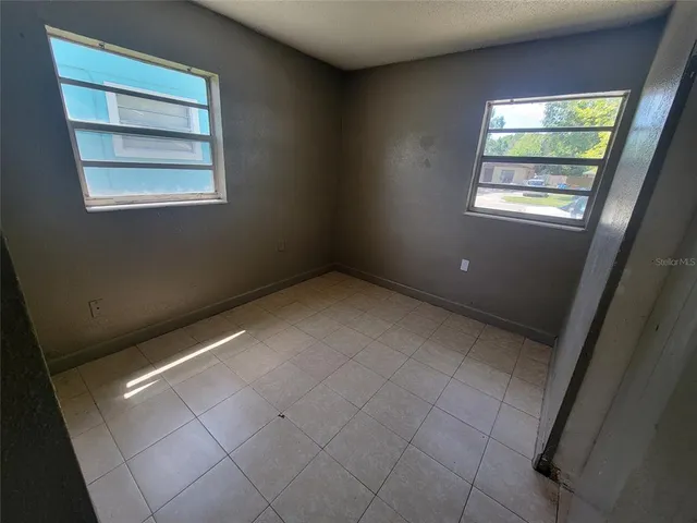 an empty room with a window