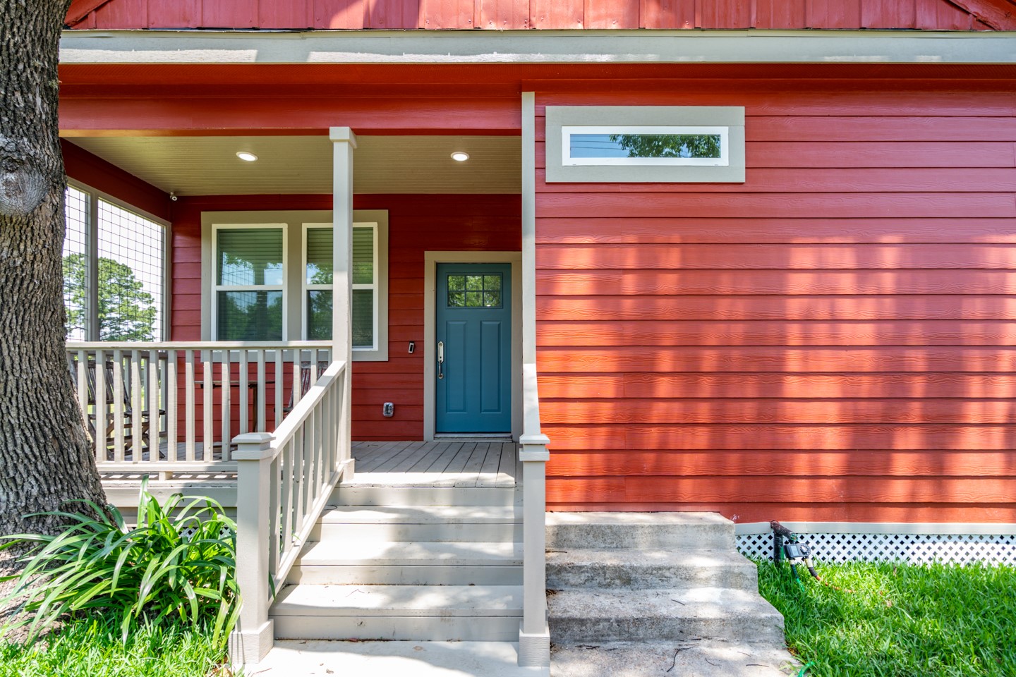 a front view of a house with a porch