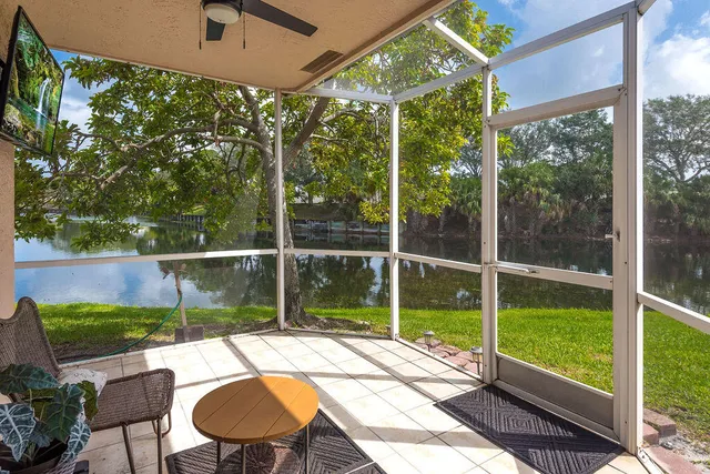 a outdoor space with furniture