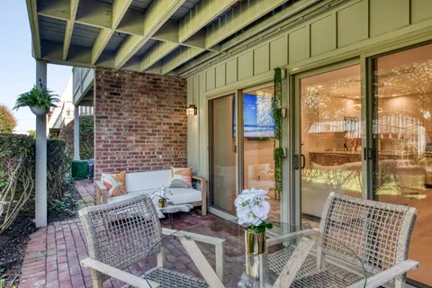 a outdoor living space with patio furniture