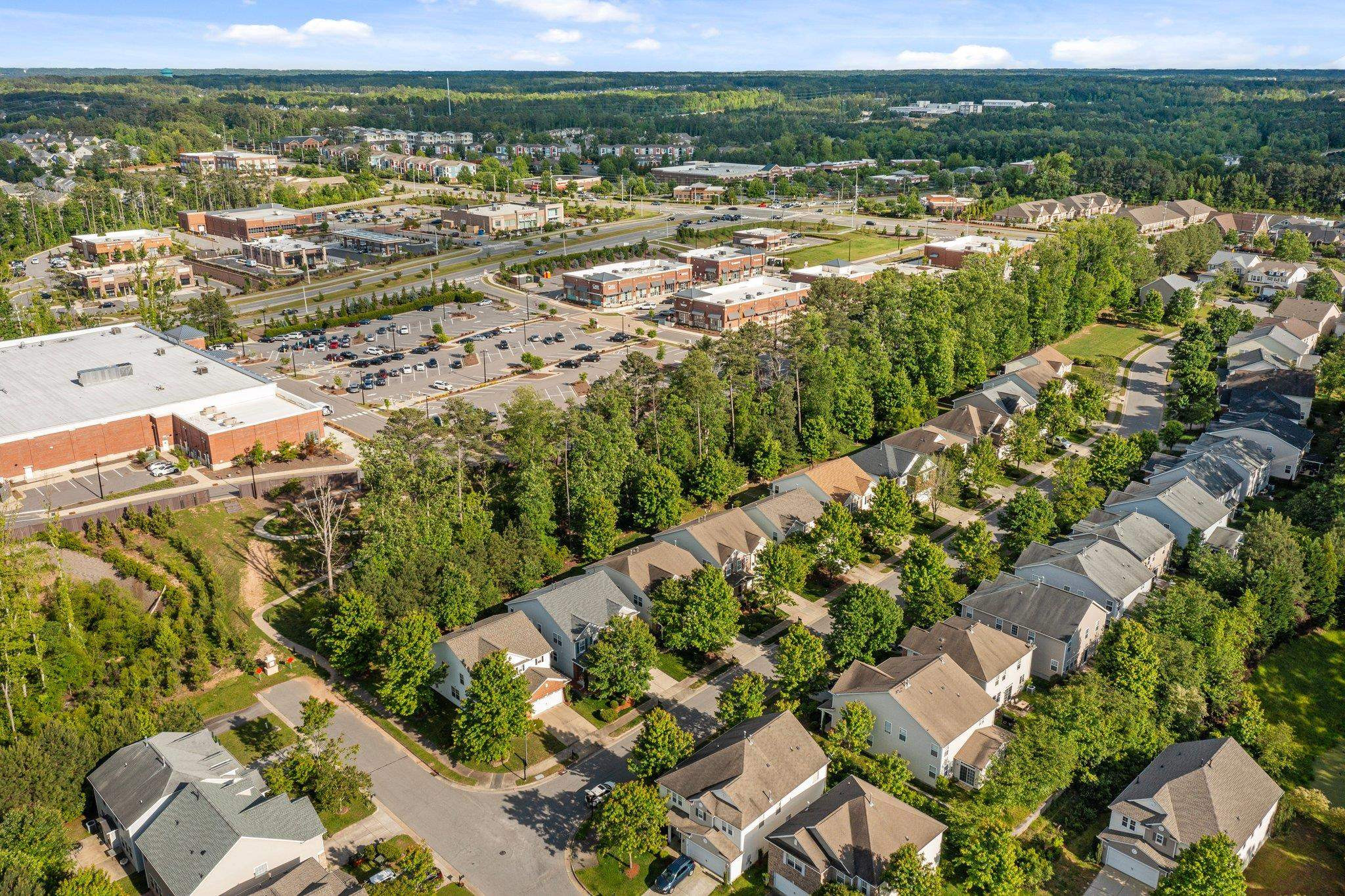 532 Emerald Downs Road Cary, NC 27519 - Photo 12 of 51 an aerial view of residential houses with outdoor space