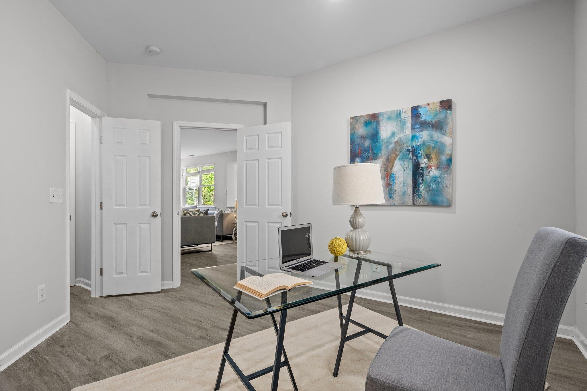 532 Emerald Downs Road Cary, NC 27519 - Photo 27 of 51 a workspace room with furniture and wooden floor