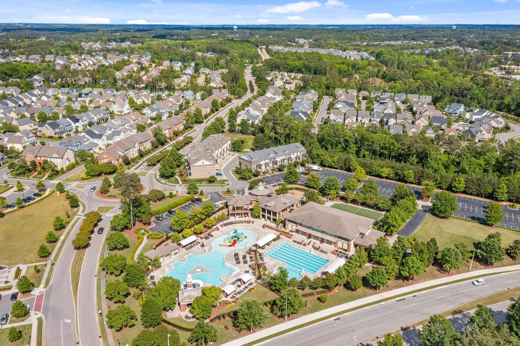 532 Emerald Downs Road Cary, NC 27519 - Photo 50 of 51 an aerial view of residential houses with outdoor space