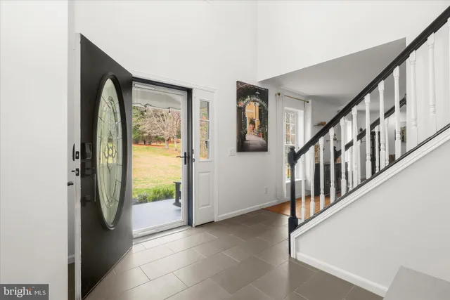 a view of staircase with white walls and white walls