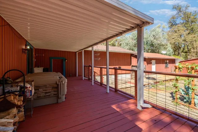 a bed room with wooden floor