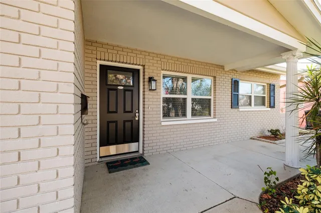 a view of front door of house