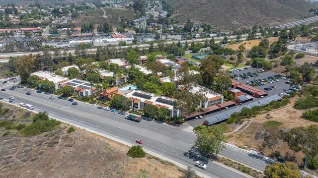 an aerial view of city