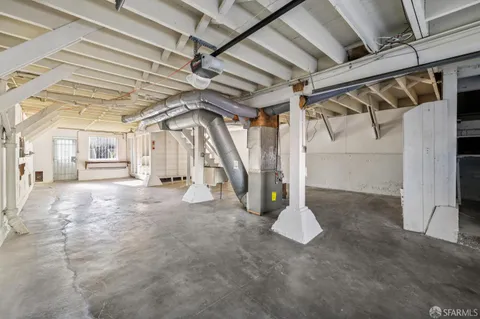 a view of a indoor garage