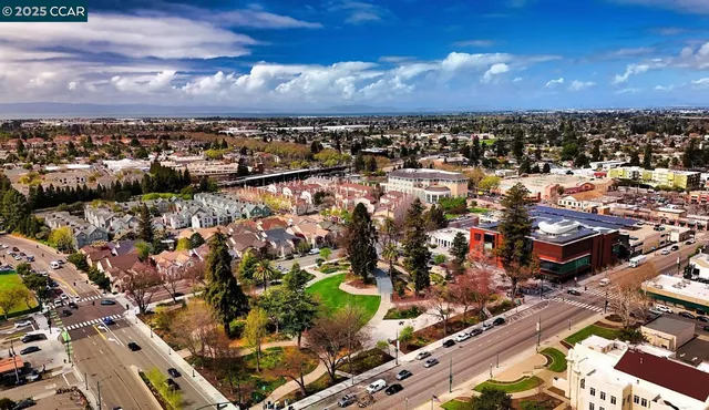 an aerial view of a city