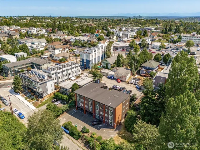 an aerial view of multiple house