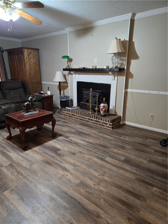 735 Seabreeze Lake Road Buchanan, GA 30113 - Photo 11 of 13 a living room with furniture a fireplace and a flat screen tv