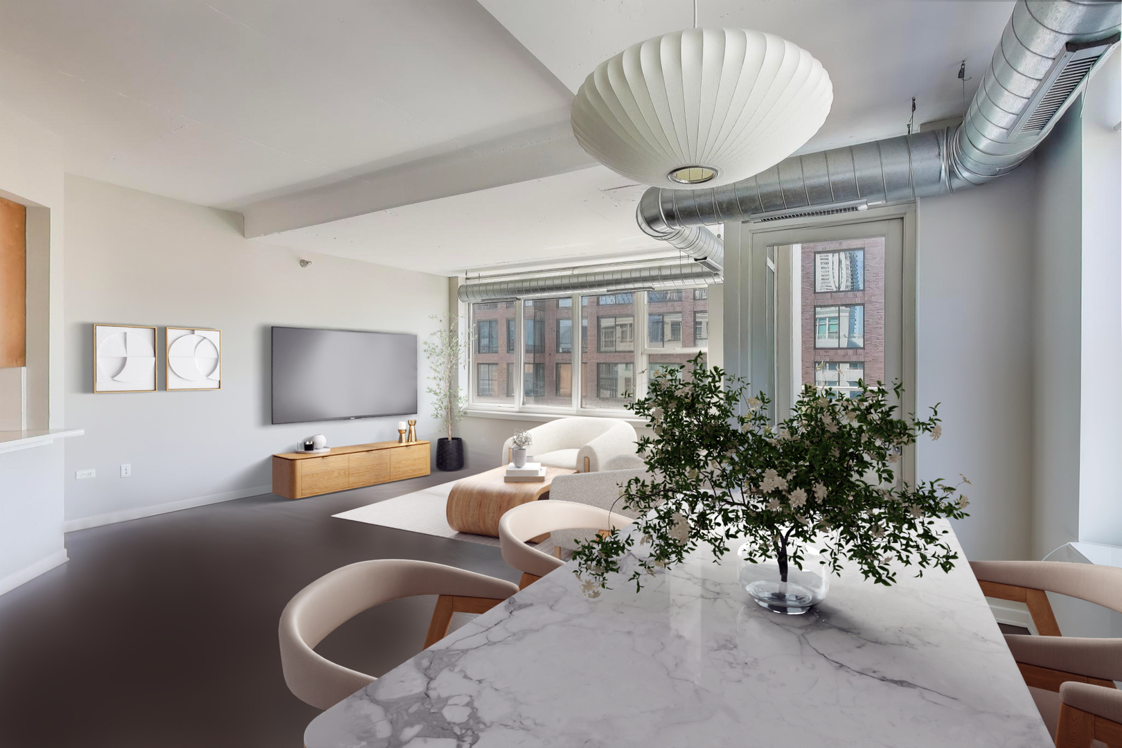 909 West Washington Boulevard, Unit 908 Chicago, IL 60607 - Photo 8 of 26 a lobby with furniture and a potted plant