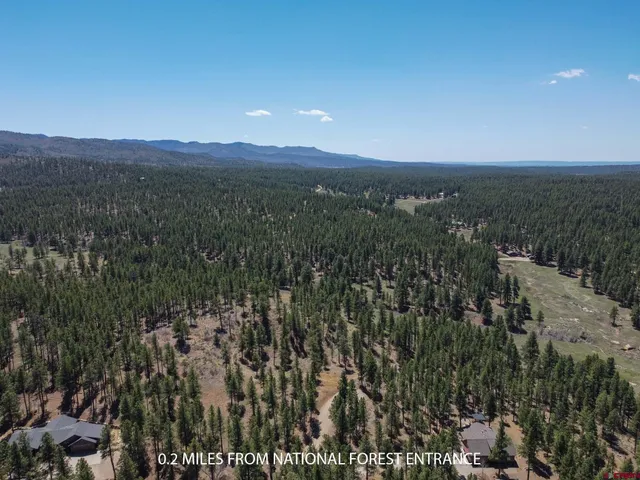 a view of a street with a building in the background