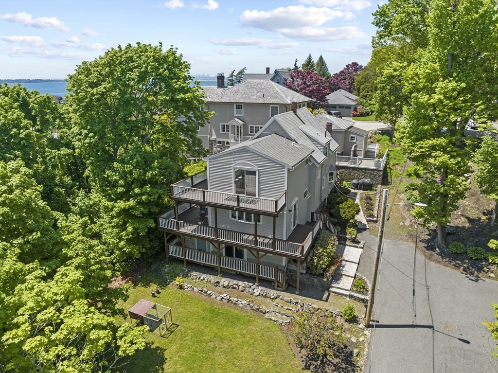 81 Ocean View Road Swampscott, MA 01907 - Photo 37 of 38 an aerial view of a house with a yard