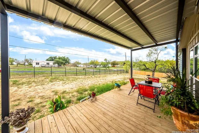 a sitting area with lake view