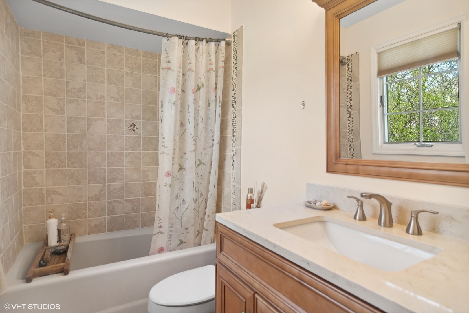 6207 Pine Tree Drive Long Grove, IL 60047 - Photo 27 of 49 a bathroom with a granite countertop sink toilet and shower