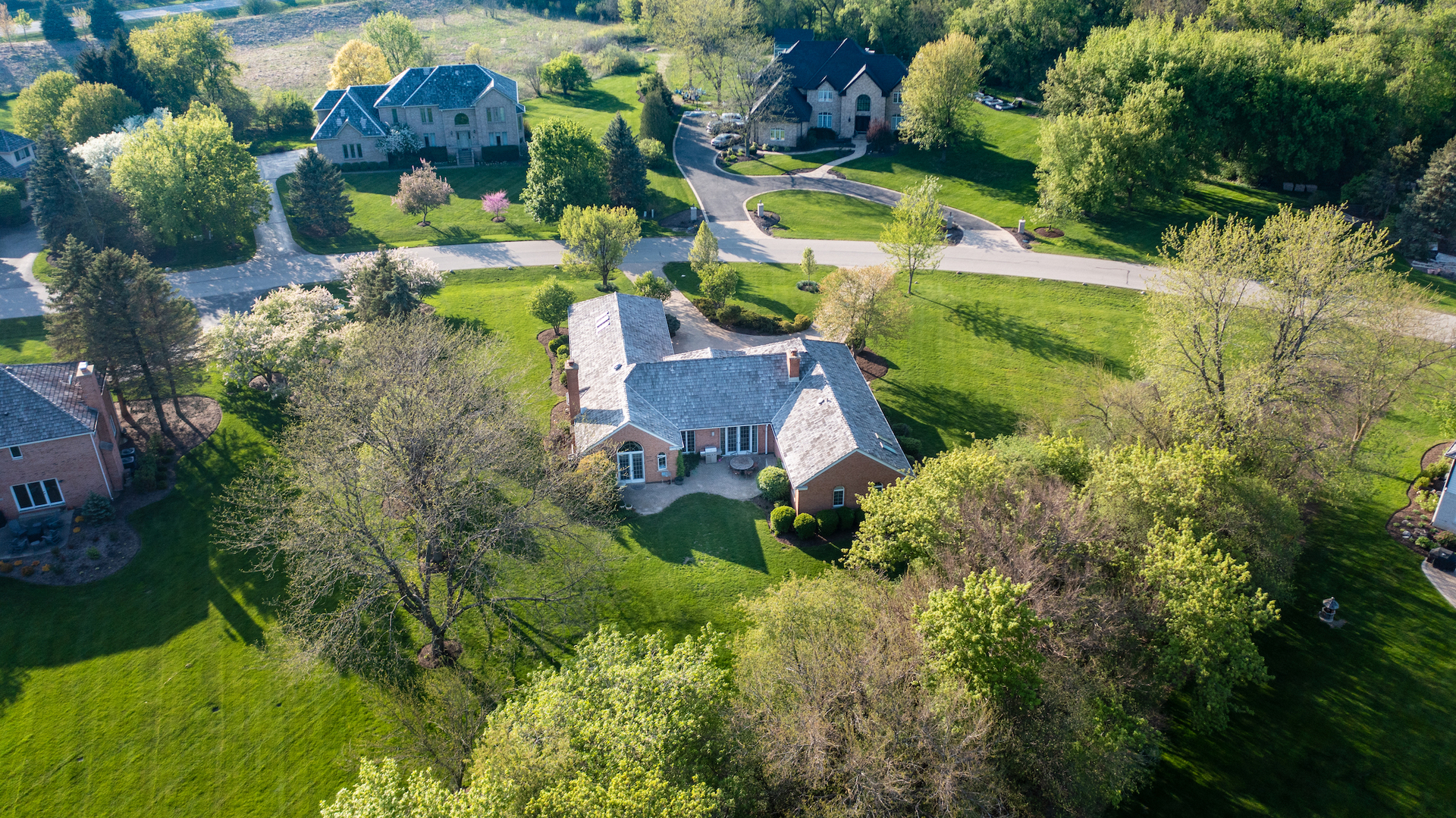 6207 Pine Tree Drive Long Grove, IL 60047 - Photo 33 of 49 an aerial view of a house with a yard