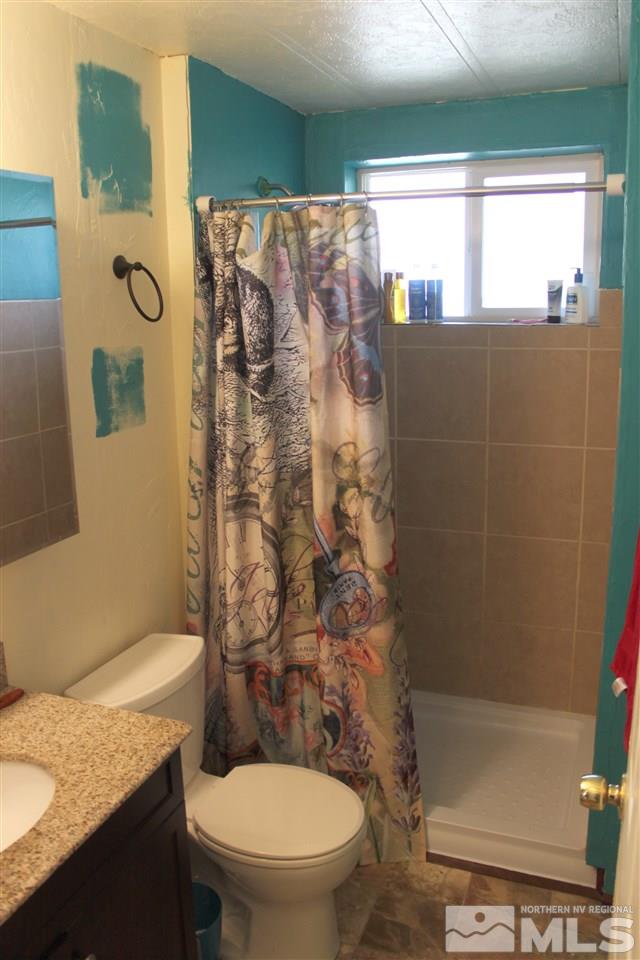 17645 Macaw Lane Reno, NV 89508 - Photo 10 of 19 a bathroom with a granite countertop toilet sink and shower