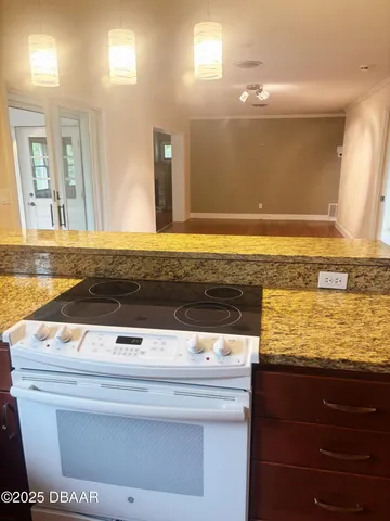 a view of a bathtub in the bathroom